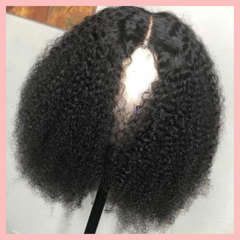 Afro Kinky Curly Virgin Human Hair 13X6X1 T Part Lace Wigs | T Part Only