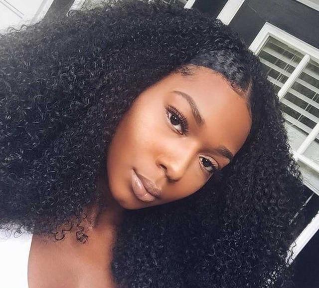 Mongolian Afro Kinky Human Hair Bob Wig