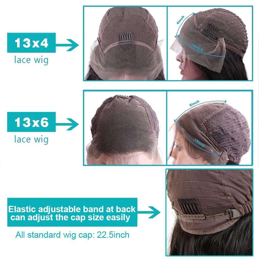 Dark Brown Hair With Highlights 13x4/13x6 Lace Front Wigs Cap Size-AshimaryHair.com