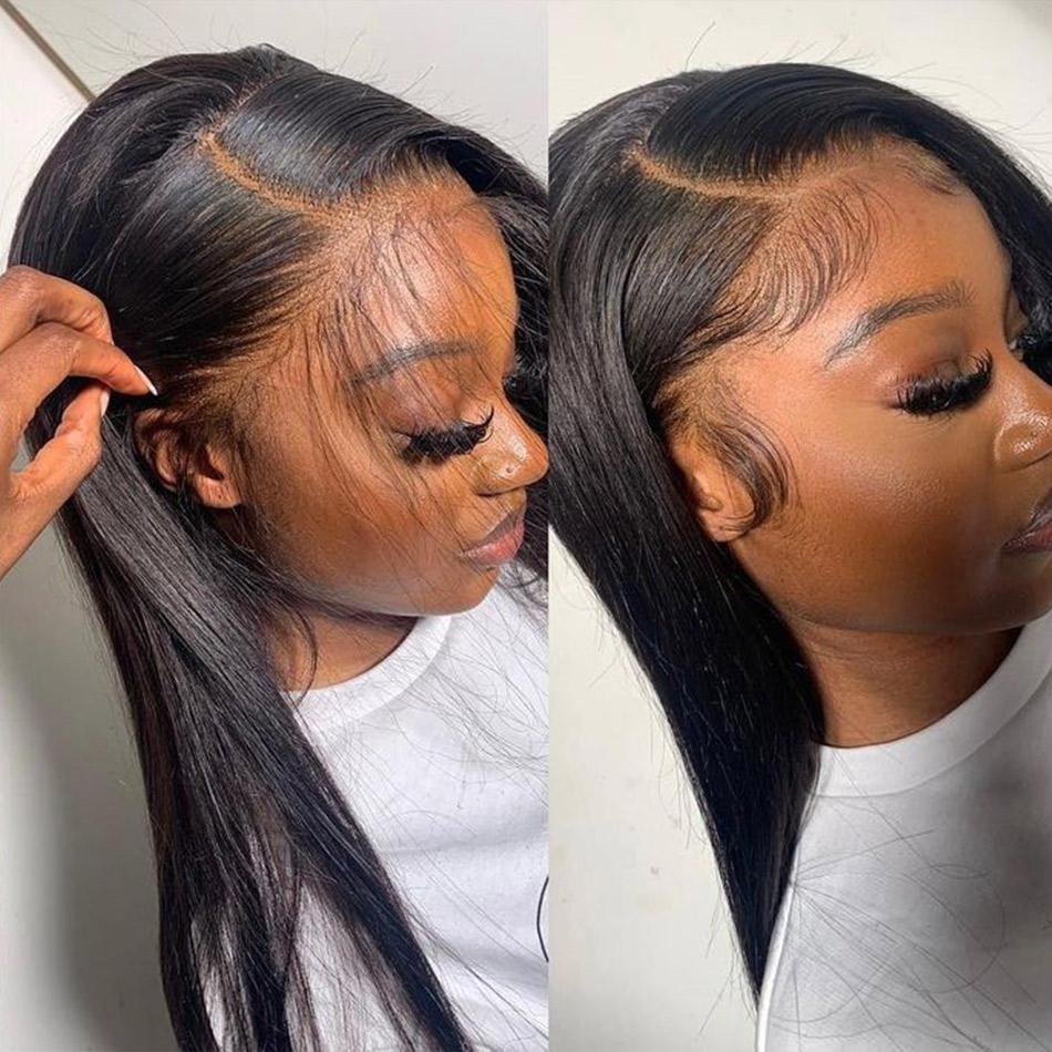 Straight Virgin Hair Pre Plucked With Baby Hair High Density 13x4 Lace Front Wig - uprettyhair