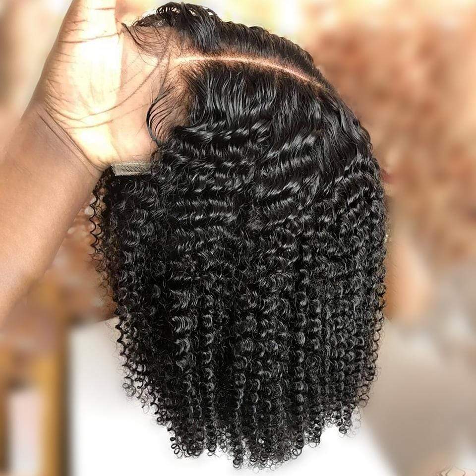 No Tangling! Wonderful Afro Kinky Curly Lace Frontal Wig