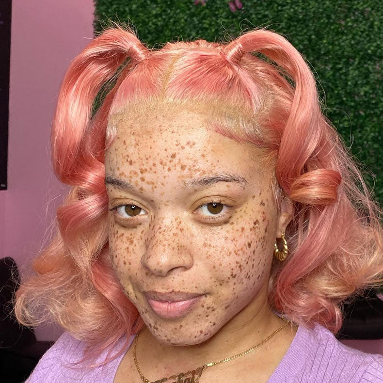 13A Pink Color 180% Density 13x4 Straight/Body Wave Lace Front BOB Wig Short BOB Virgin Human Hair 13x4 frontal Lace Wigs
