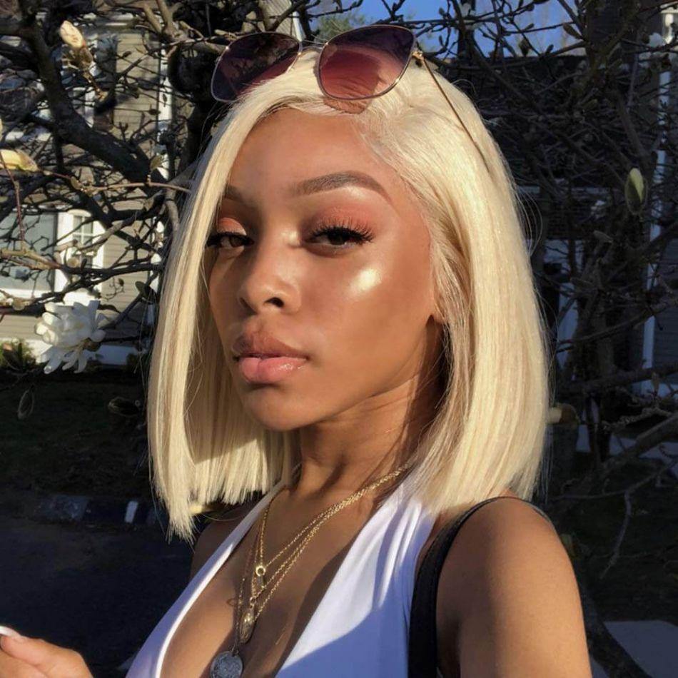 613 Straight Hairstyles 13x6 Bob Lace Wig 150% Density Blonde Hair - uprettyhair