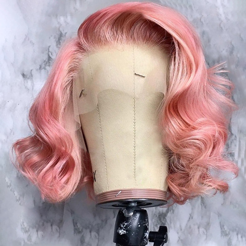 13A Pink Color 180% Density 13x4 Straight/Body Wave Lace Front BOB Wig Short BOB Virgin Human Hair 13x4 frontal Lace Wigs