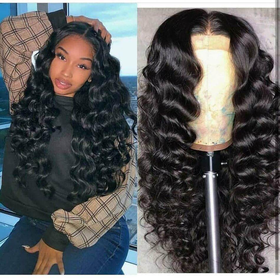 Loose Deep Wave Affordable Human Hair Wigs 13x4 Lace Front Wig 150% Density With Baby Hair