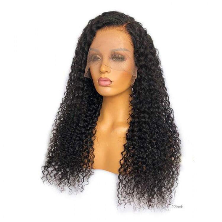 18-24Inch Curly HD Lace 13x6 Lace Front Virgin Human Hair Wig