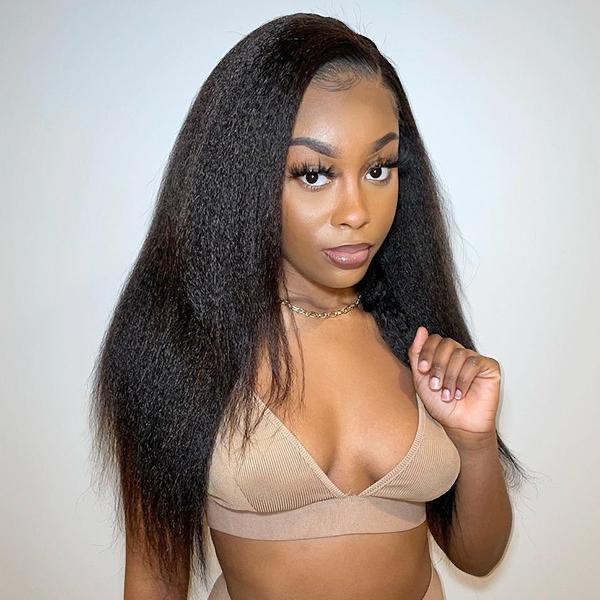 Kinky Straight, Coarse Yaki Virgin Hair Wig - pegasuswholesale