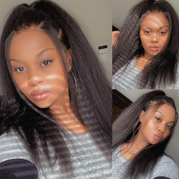 Kinky Straight, Coarse Yaki Virgin Hair Wig - pegasuswholesale