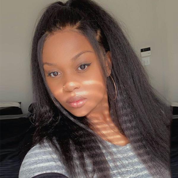 Kinky Straight, Coarse Yaki Virgin Hair Wig - pegasuswholesale