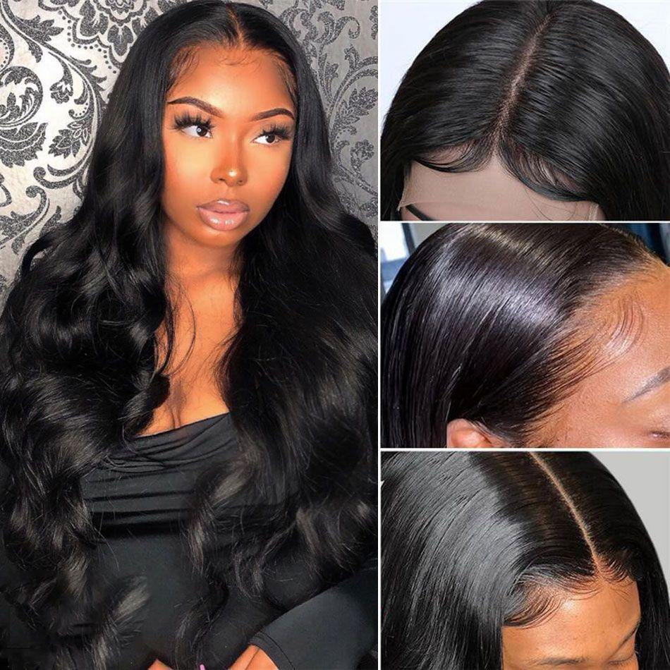 Body Wave 4x4 Lace Wigs Brazilian Human Hair Wigs Body Weave High Quality Wigs - uprettyhair