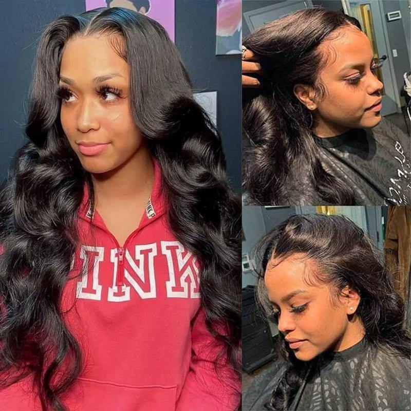 Body Wave Glueless Frontal Lace Wigs Real Swiss 13X6 13X4 Transparent Lace Wigs