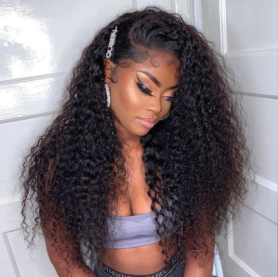 High Quality Jerry Curly Lace Front Wigs 200% 250% Density Human Hair Wigs - uprettyhair