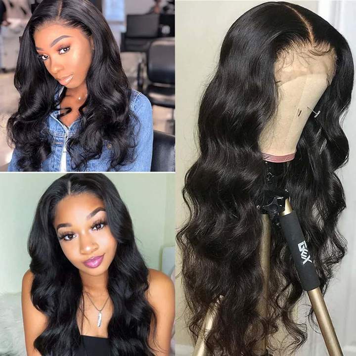 Body Wave Lace Front Wig 13x4 Pre-plucked Lace Human Hair Wig Natural Color