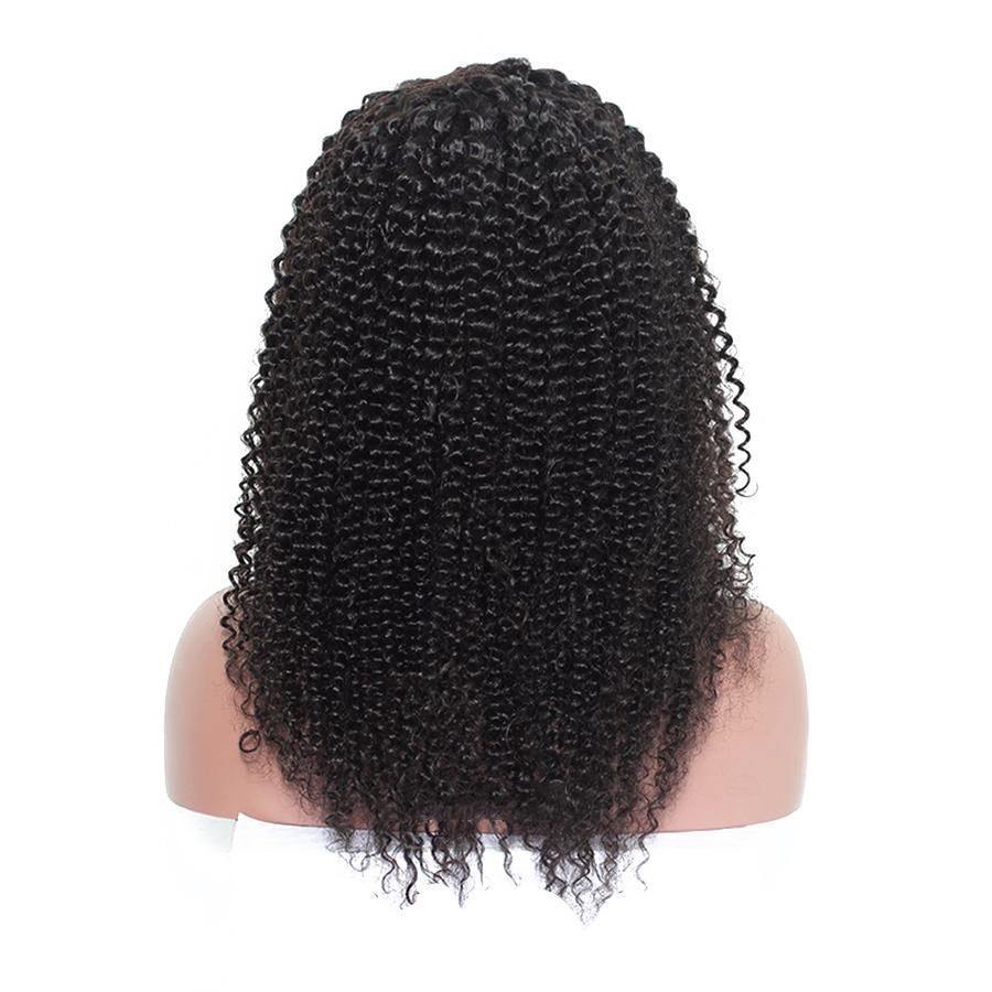 Kinky Curly Side Part 13x4 Lace Front Wig 180% Density Human Virgin Hair Cut Bob Wig - uprettyhair