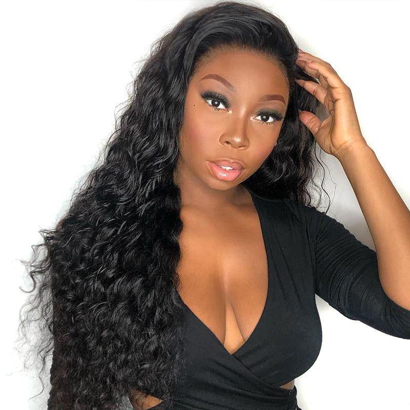 Loose Deep Wave 13x4 Glueless Lace Front Wig 200% 250% Density Human Hair Wig - uprettyhair