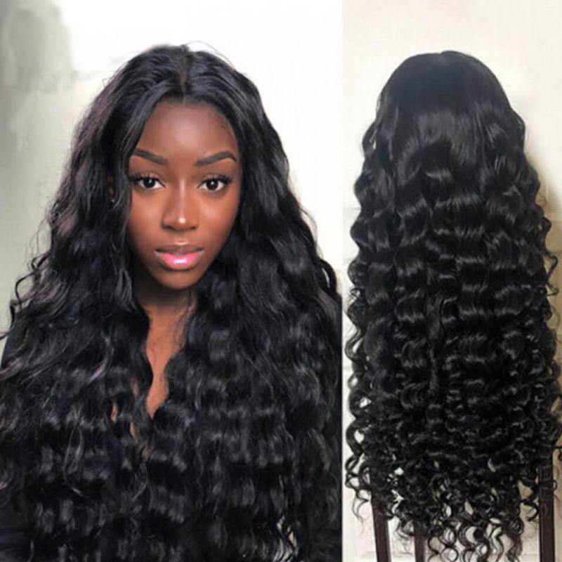 Loose Deep Wave 13x4 Glueless Lace Front Wig 200% 250% Density Human Hair Wig - uprettyhair