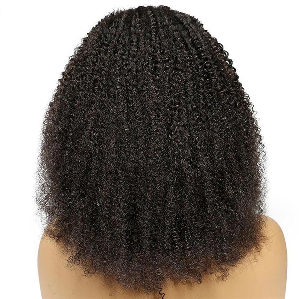 Mongolian Afro Kinky Human Hair Bob Wig