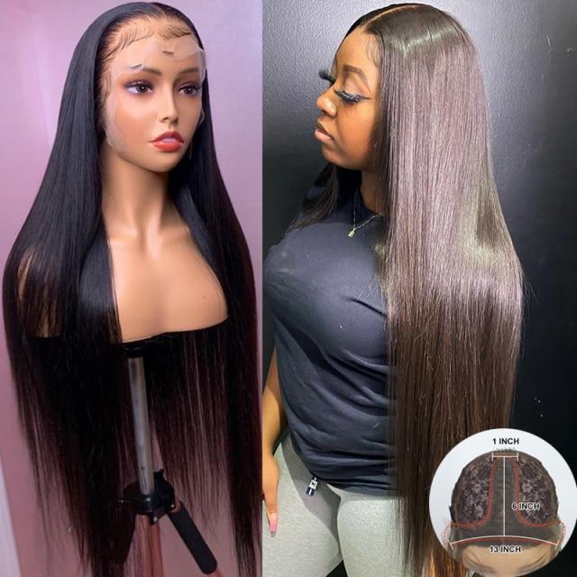 Mongolian Remy Brown Color Human Hair Natural Black T Part Lace Front Wig