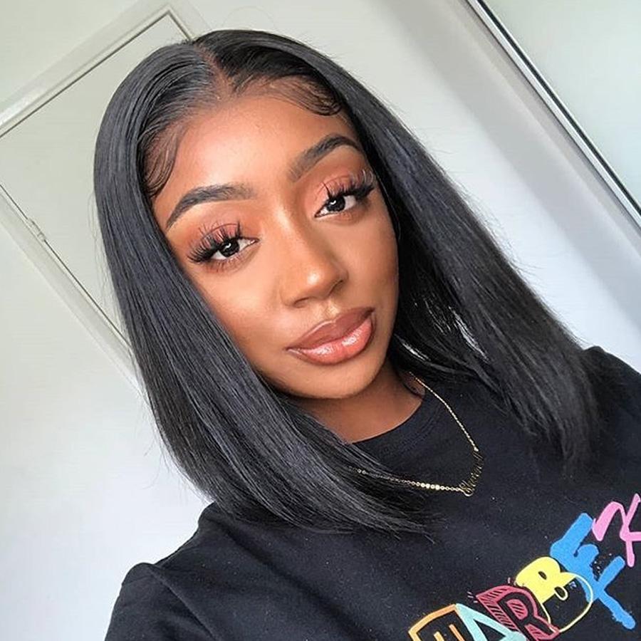 Straight 4x4/6x6/3x6 Short Bob Wig Pre-Plucked With Baby Hair - uprettyhair