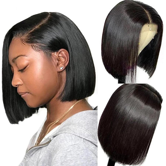 Straight 4x4/6x6/3x6 Short Bob Wig Pre-Plucked With Baby Hair - uprettyhair