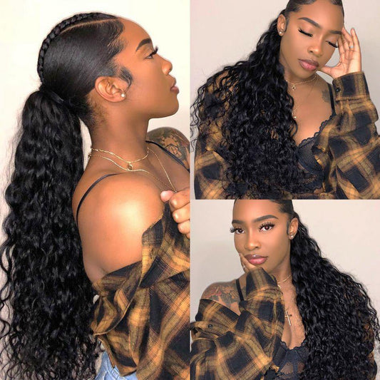 200% 250% Density Lace Front Wigs Water Wave Human Hair Lace Front Wigs - uprettyhair