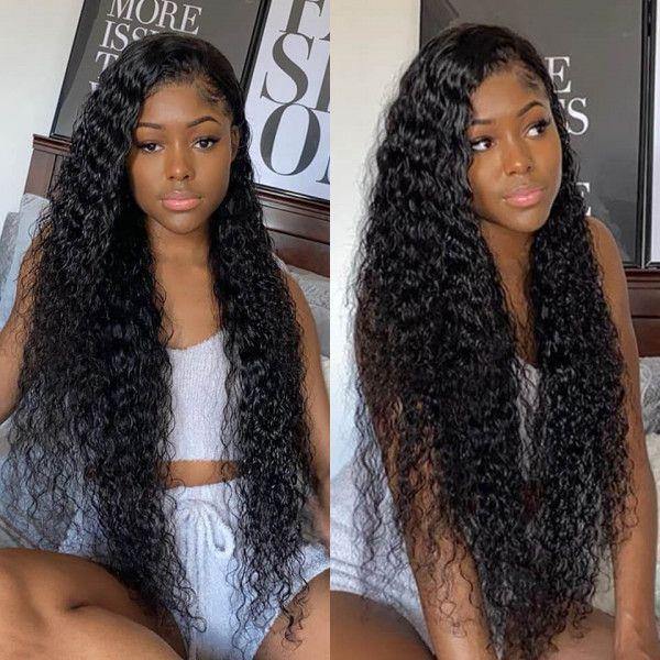 200% 250% Density Lace Front Wigs Water Wave Human Hair Lace Front Wigs - uprettyhair