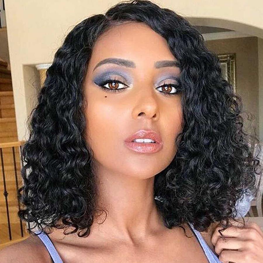 4x4 Chin Length Bob Curly Hair Bob Short Wavy Bob Cuts For Women - uprettyhair