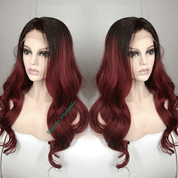 Burgundy Body Wave Wig - 【PWH092】 - pegasuswholesale