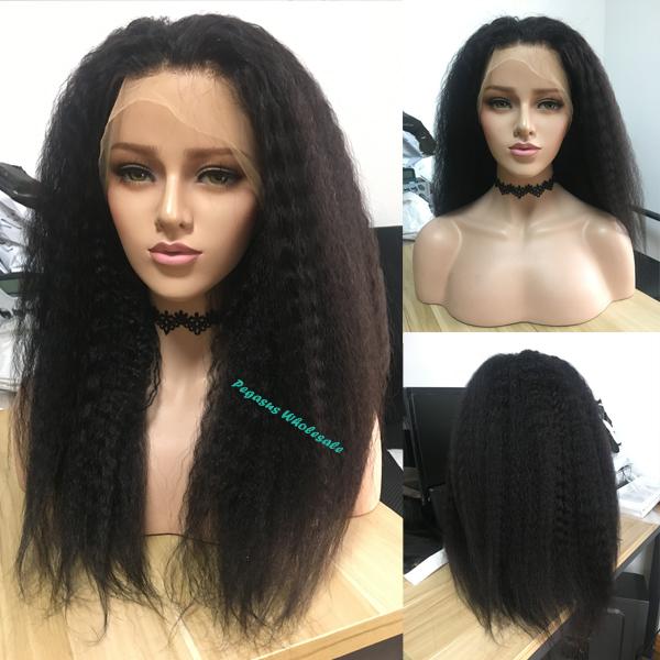 Kinky Straight, Coarse Yaki Virgin Hair Wig - pegasuswholesale