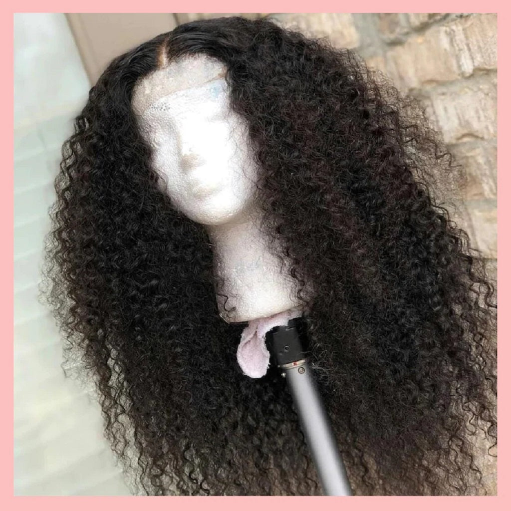 Afro Kinky Curly Virgin Human Hair 13X6X1 T Part Lace Wigs | T Part Only