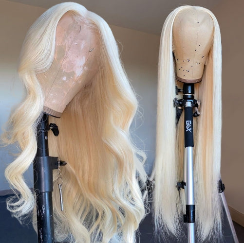 13X4 Lace Front Wigs|Straight 613 Blonde Lace Closure Wig Body Wave 613#Blonde Color