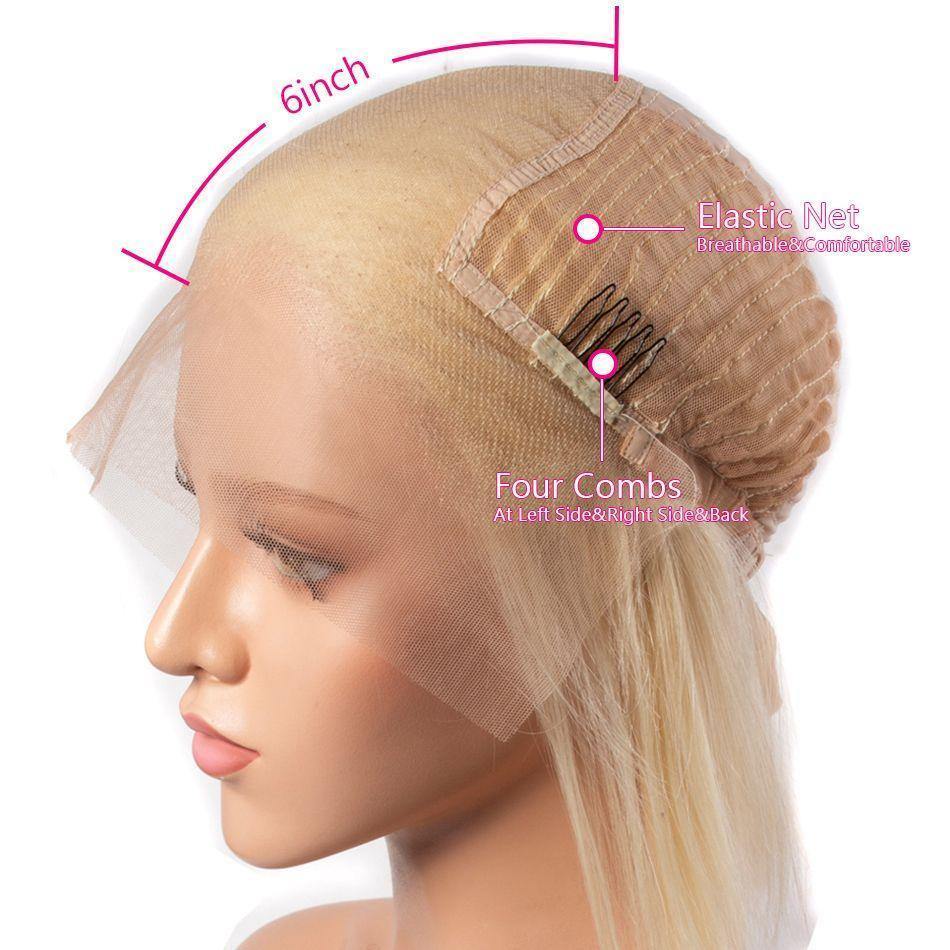 613 Straight Hairstyles 13x6 Bob Lace Wig 150% Density Blonde Hair - uprettyhair