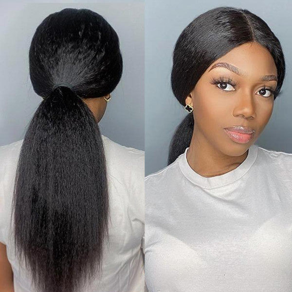 13x6 Lace Wigs Kinky Straight Brazilian Virgin Human Hair Wigs Pre Plucked Hairline With Baby Hair