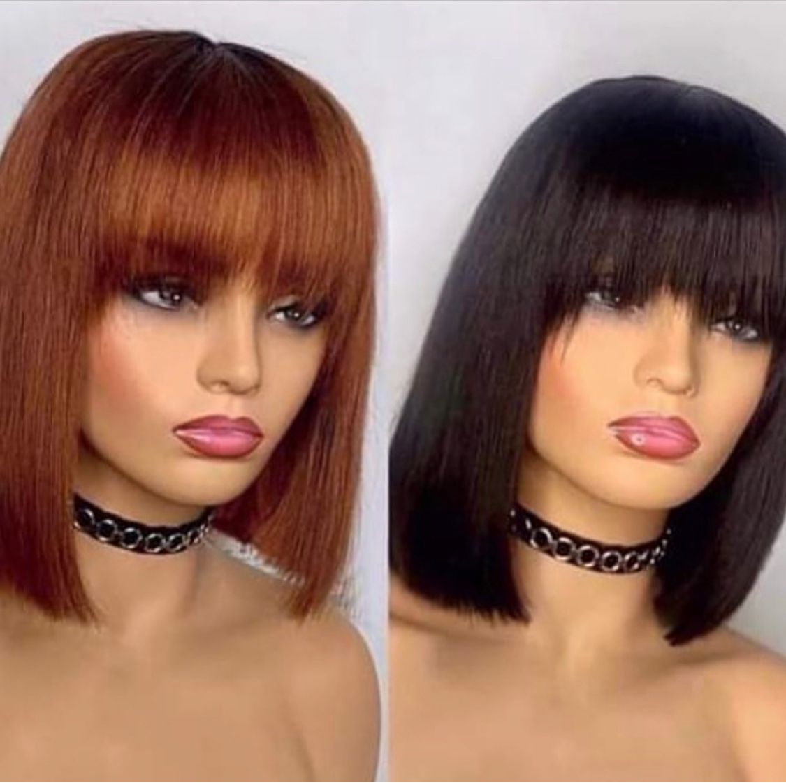 Bob wig with bang Closure Frontal Color Bob Wigs