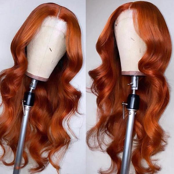 body wave ginger colored wig is so pretty