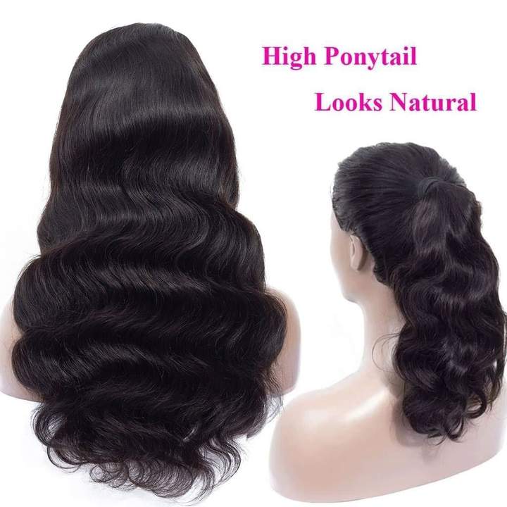 Body Wave Lace Front Wig 13x4 Pre-plucked Lace Human Hair Wig Natural Color