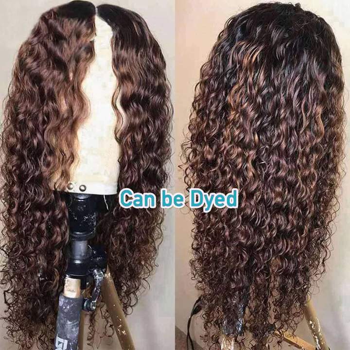 Deep Wave Lace Front Wig 13*4 Lace Frontal Human Hair Wig 130% 150% 180% Density