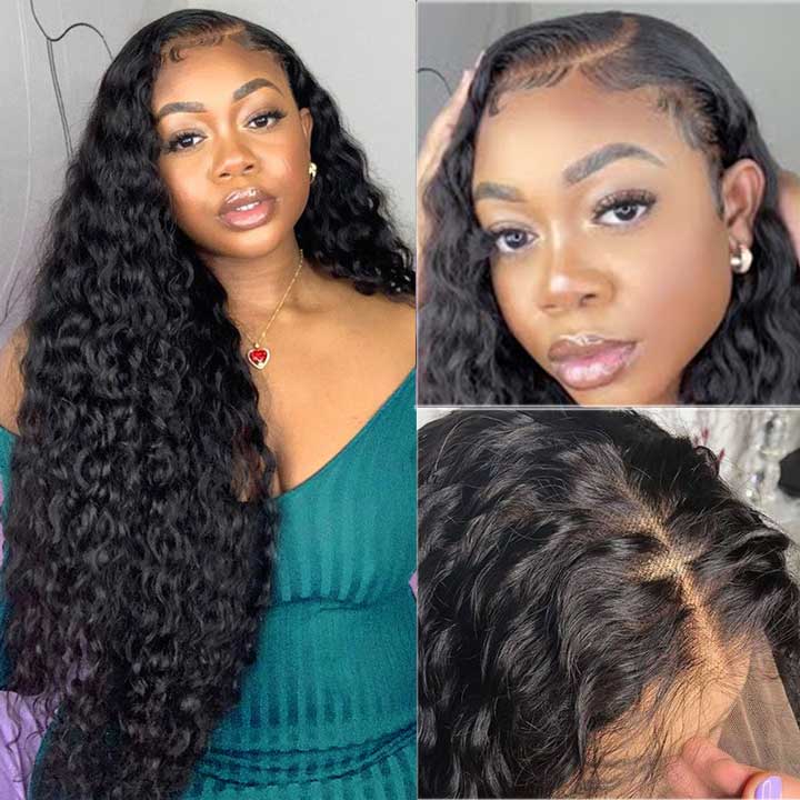 Water Wave Transparent hd Lace Front Wig 13*4 Lace Frontal Brazilian Human Hair