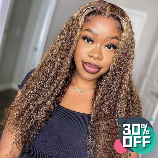 13x4 13x6 HD Lace Front Wigs Curly 150% Density Highlight Ombre Brazilian 【PWC22】 - pegasuswholesale