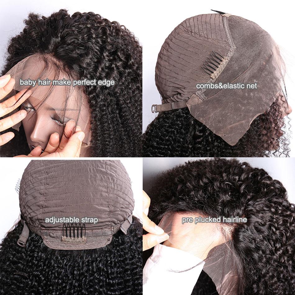 Peruvian Remy Pre Plucked Afro Kinky Curly Wig