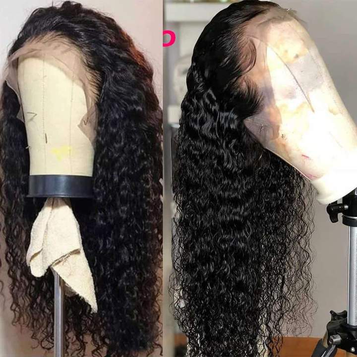 Upgrade 13*6 Water Wave Lace Front Wig Brazilian Human Hair 150% 180% 250% Density