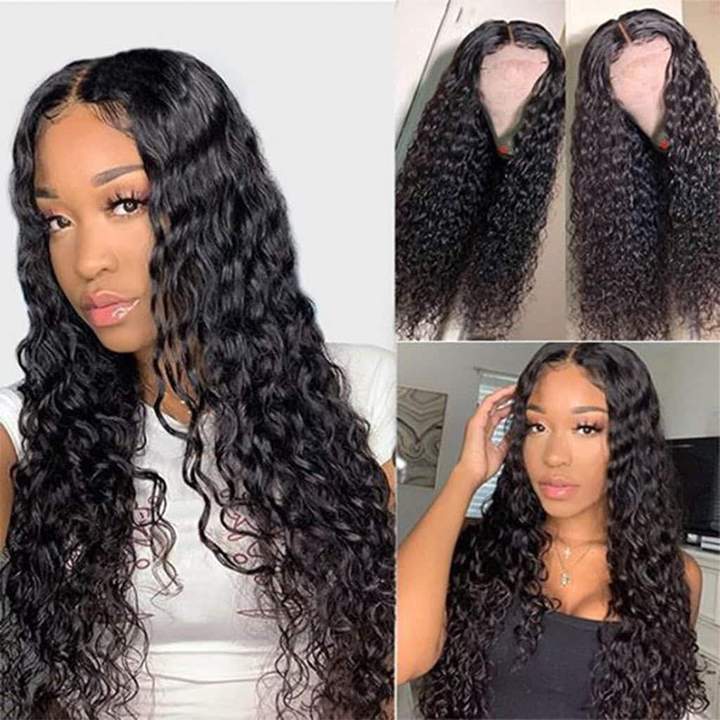 Upgrade 13*6 Water Wave Lace Front Wig Brazilian Human Hair 150% 180% 250% Density